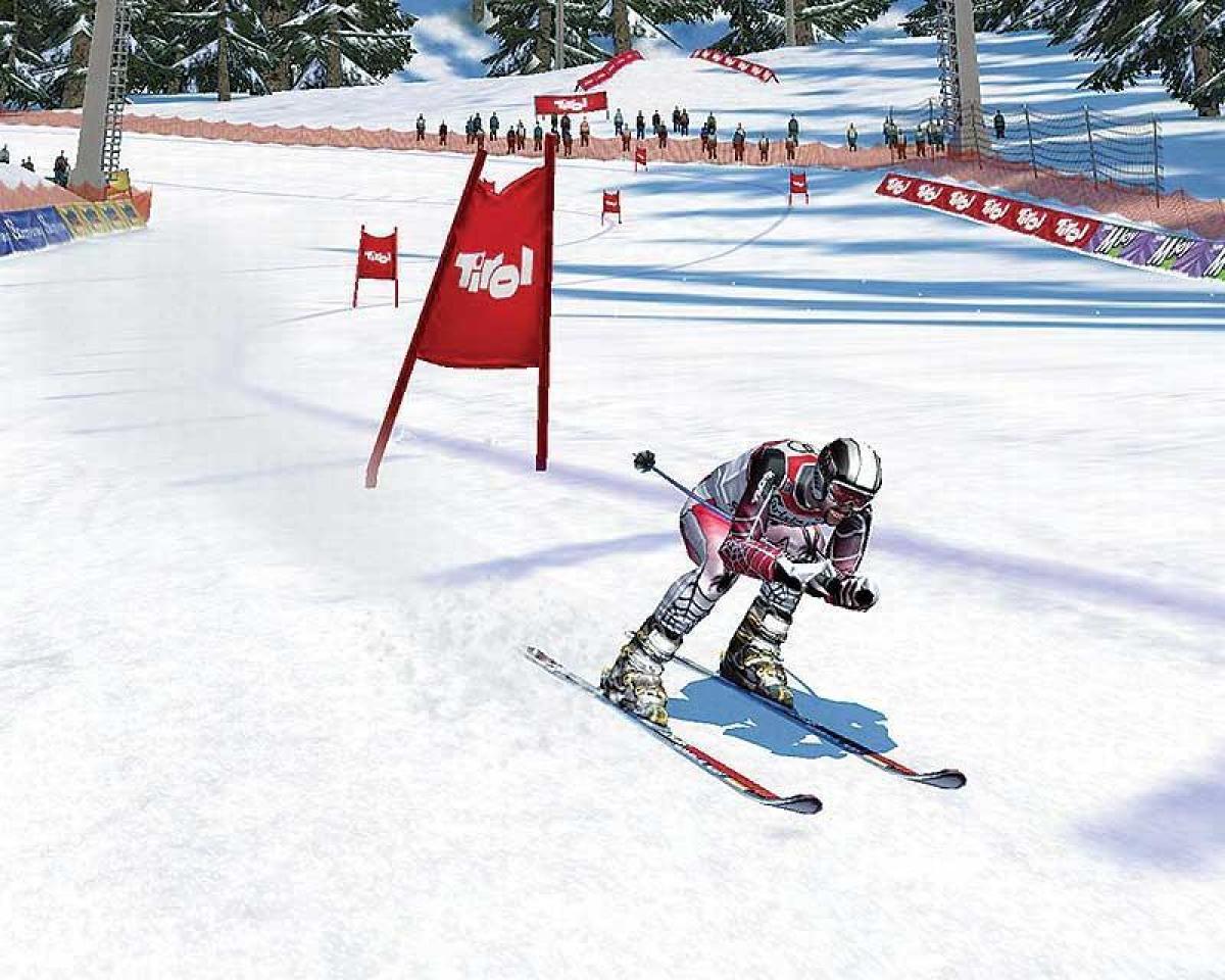 Игра накаты. Ski_Racing_2005_featuring_Hermann_Maier. Горнолыжная игра. Игры на лыжах. Игра про горные лыжи.